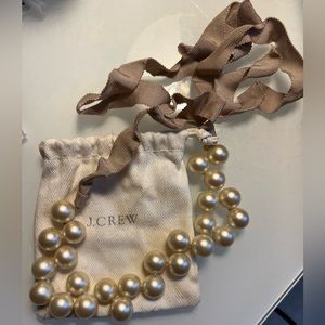 J. Crew Statement Pearl Ribbon Necklace